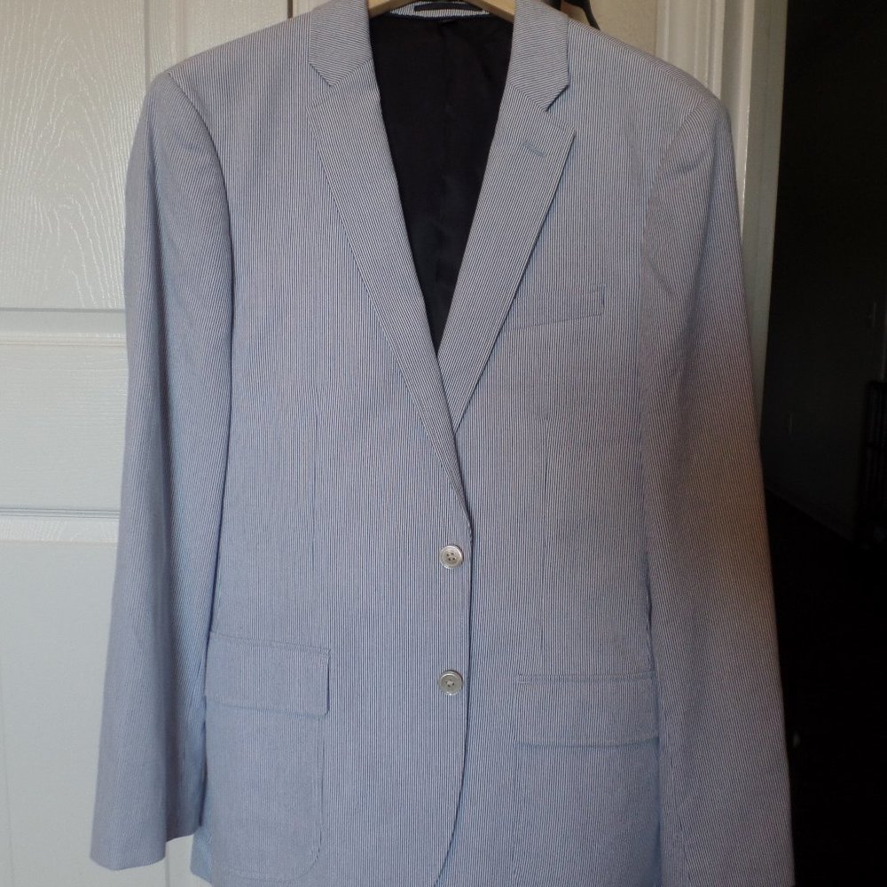 New J. Crew lined seersucker sport coat.